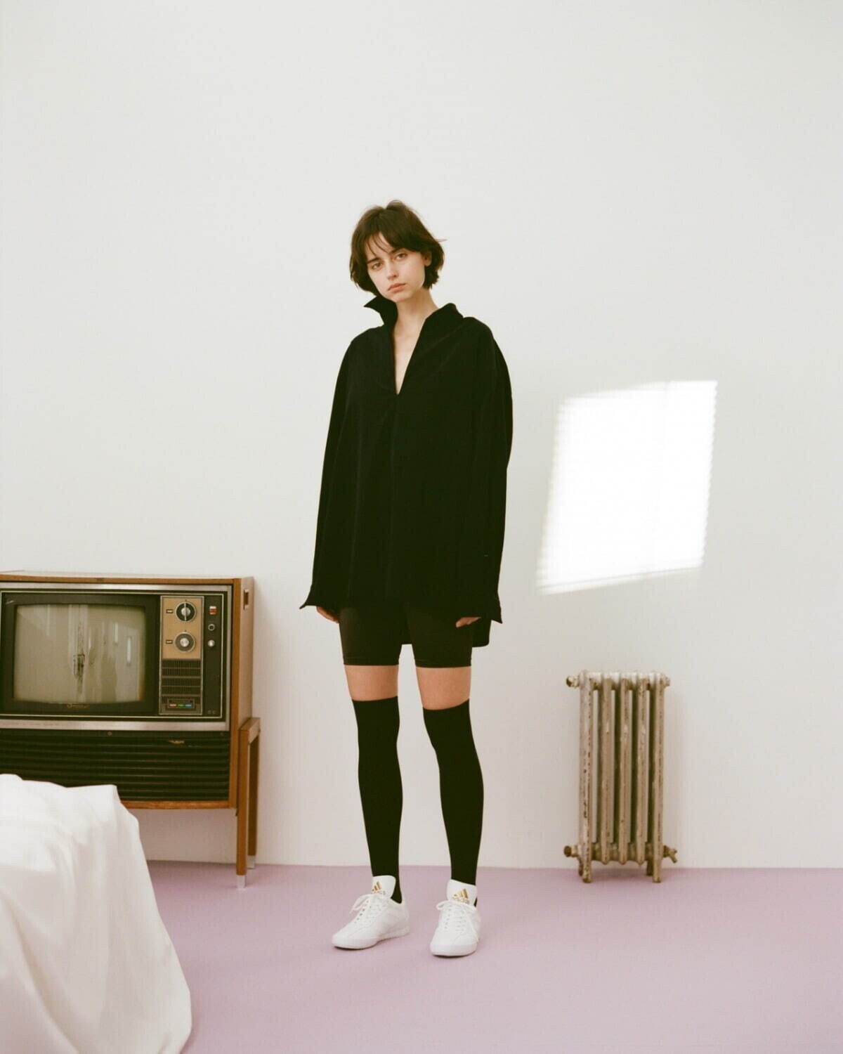 Blanc YM ブランワイエム23SS スキッパー ニットシャツ フリーサイズ Blanc YM（ブランワイエム）の「Blanc YM ブランワイエム