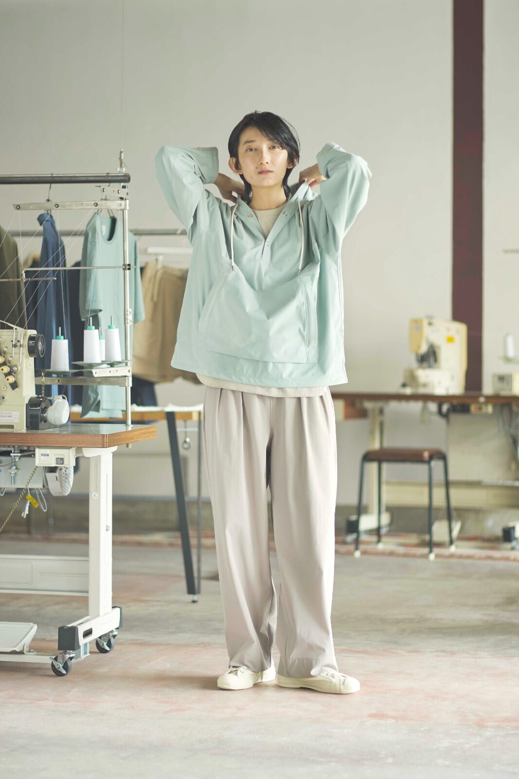 CURLY&Co. 여성 & 남성 SORONA TRICOT ANORAK -solid- 이미지29