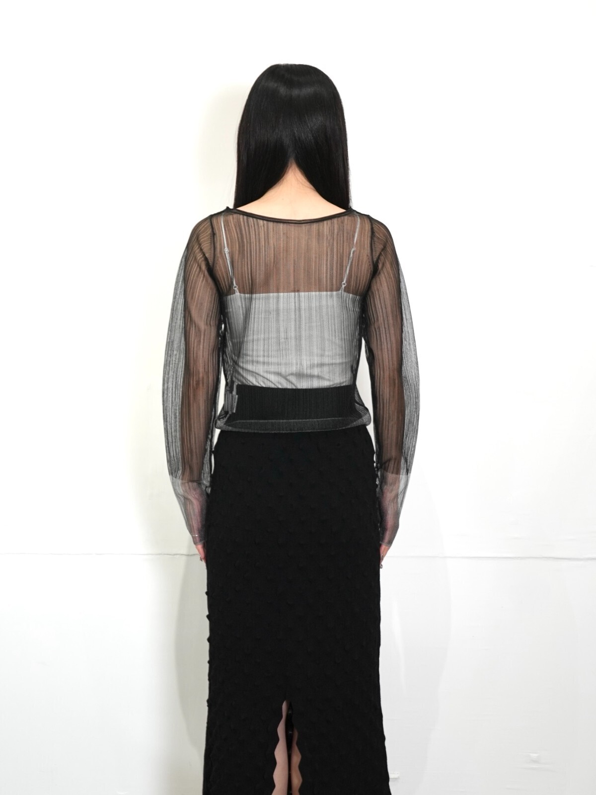 OPEN SESAME CLUB WOMENS haze rib cardigan IMAGE9