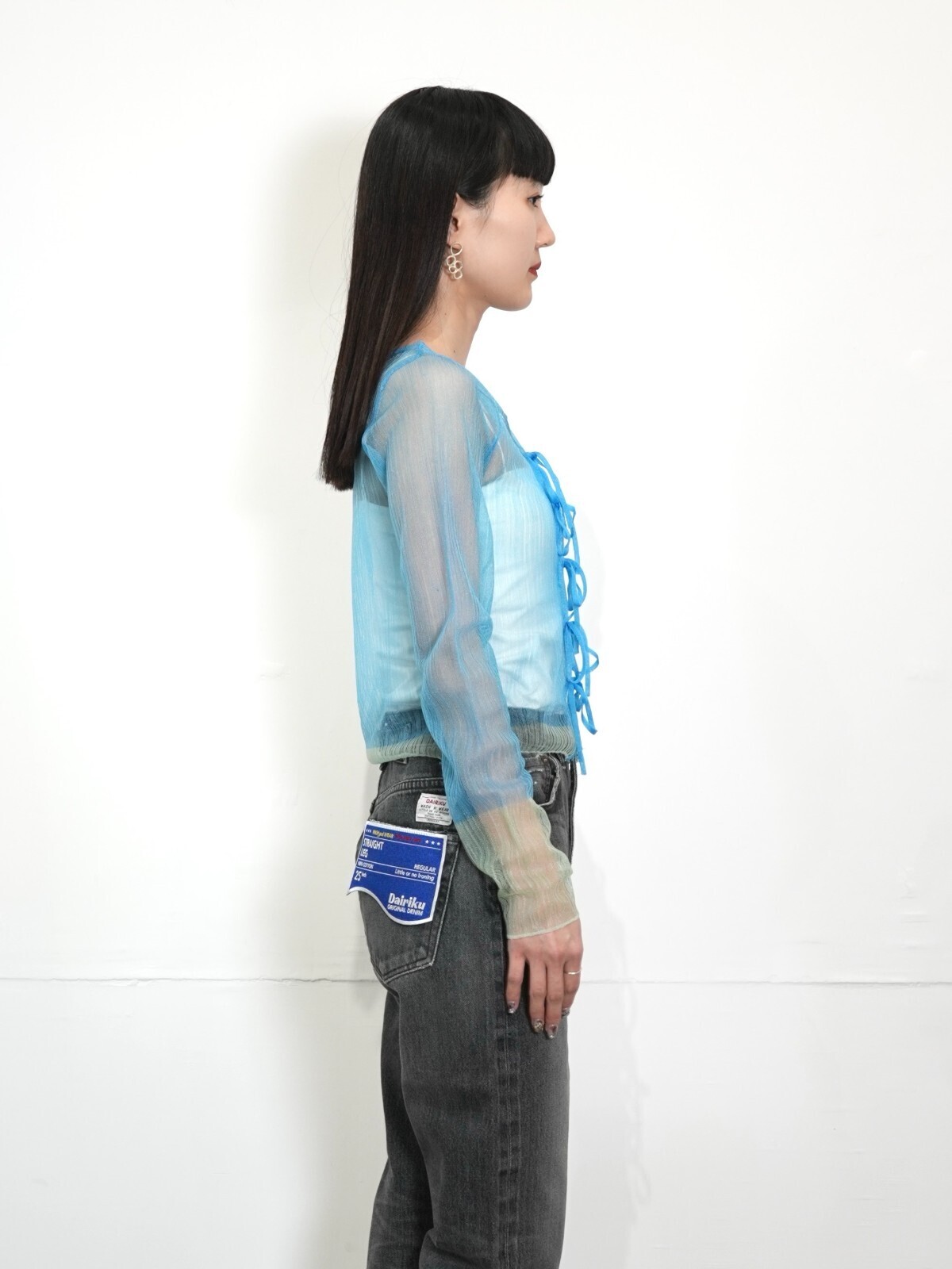 OPEN SESAME CLUB WOMENS haze rib cardigan IMAGE19