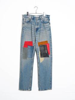 also SCRAP DENIM PANTS  レザーパッチワークパンツ