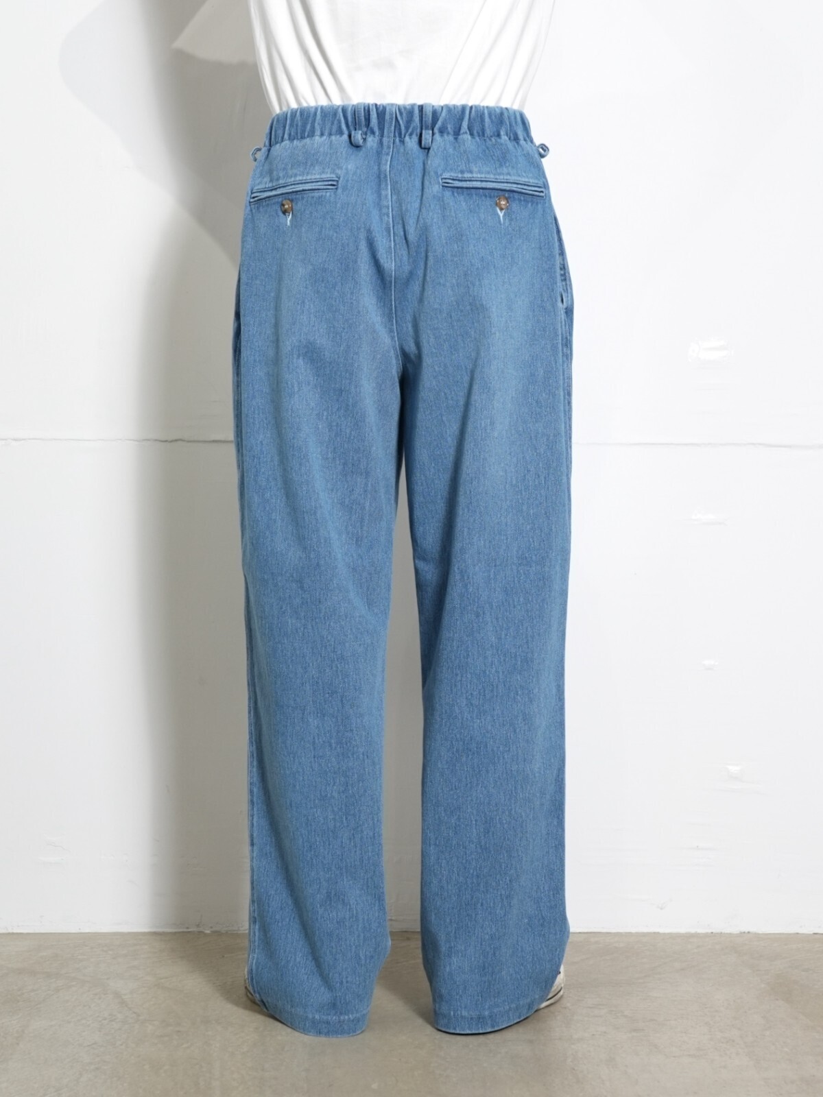 CURLY&Co. 女士 & 男士 DENIM 2TUCK WIDE EZ SLACKS -used washed- 圖片10