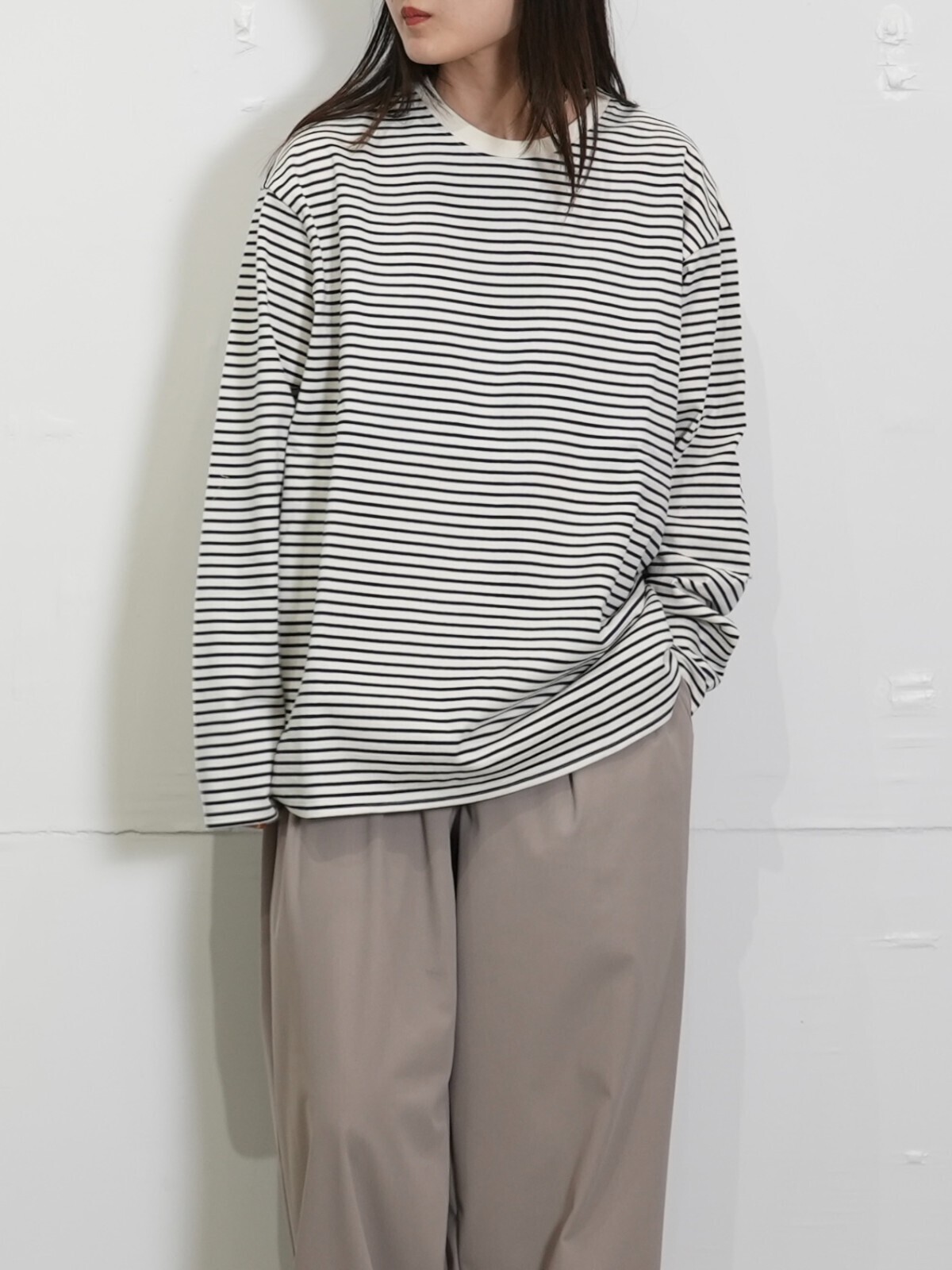 FUJI 女士 & 男士 pure cotton border l/s t-shirts 圖片23