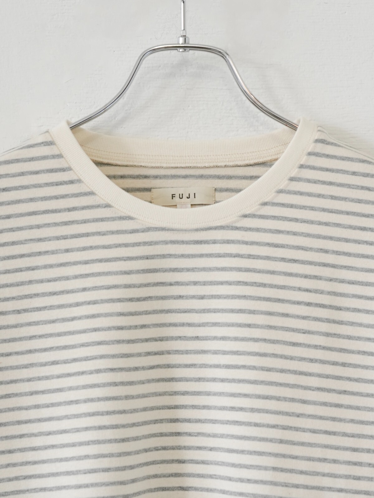 ピュアコットン ボーダーロングTシャツ - フジ レディース