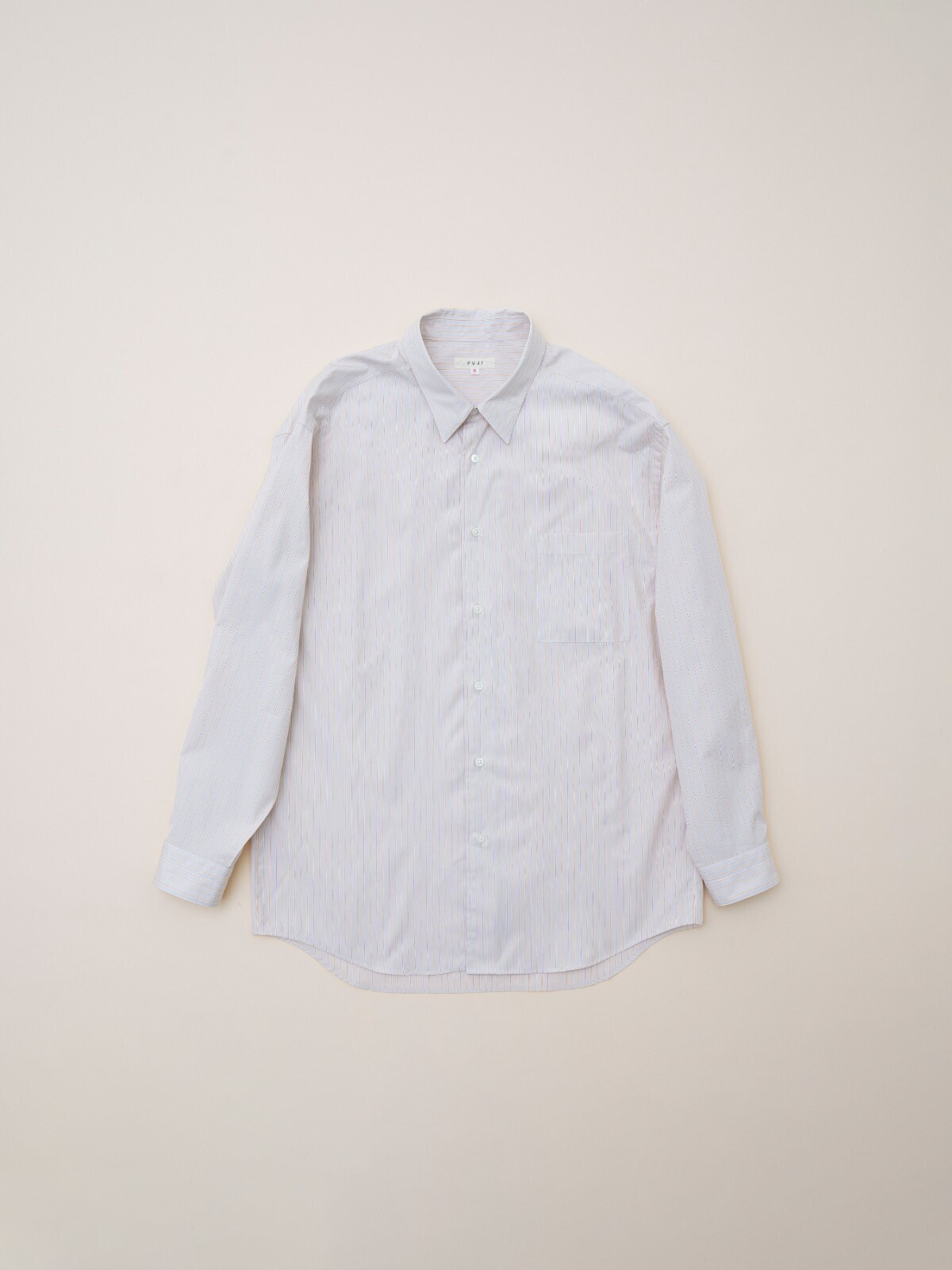 FUJI WOMENS & MENS classic collar stripe shirt IMAGE8