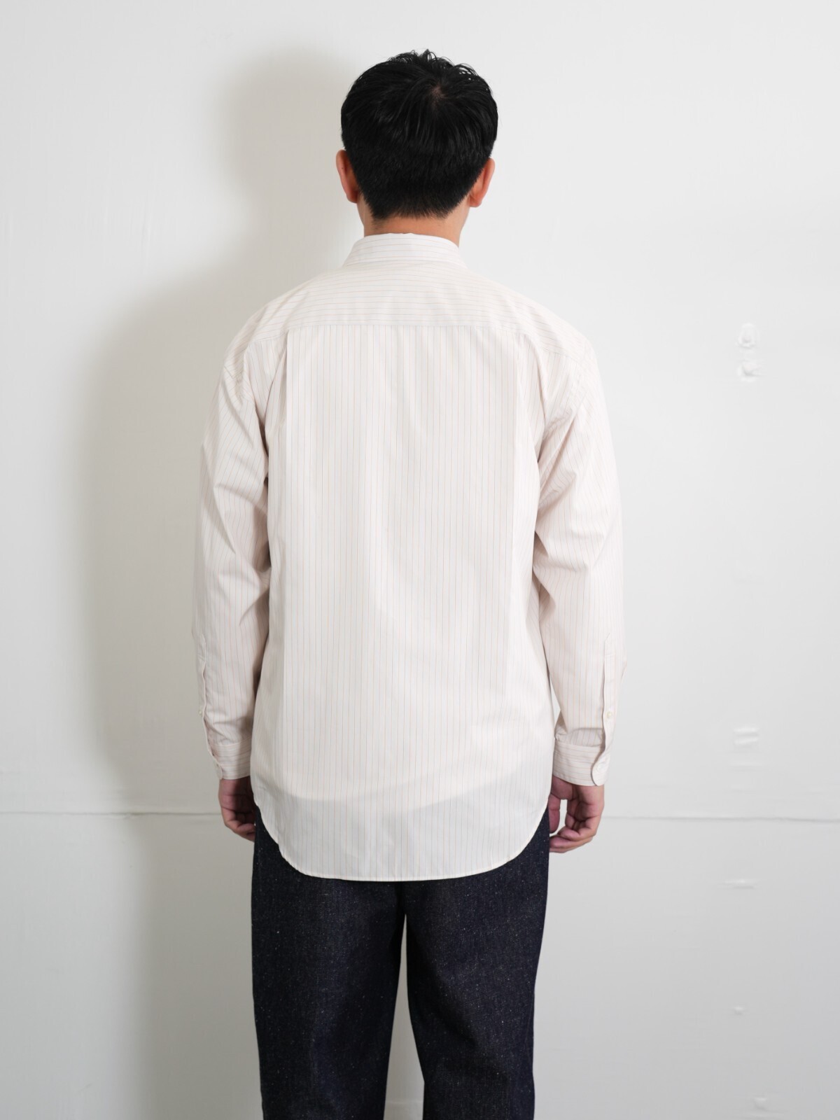 FUJI WOMENS & MENS classic collar stripe shirt IMAGE11