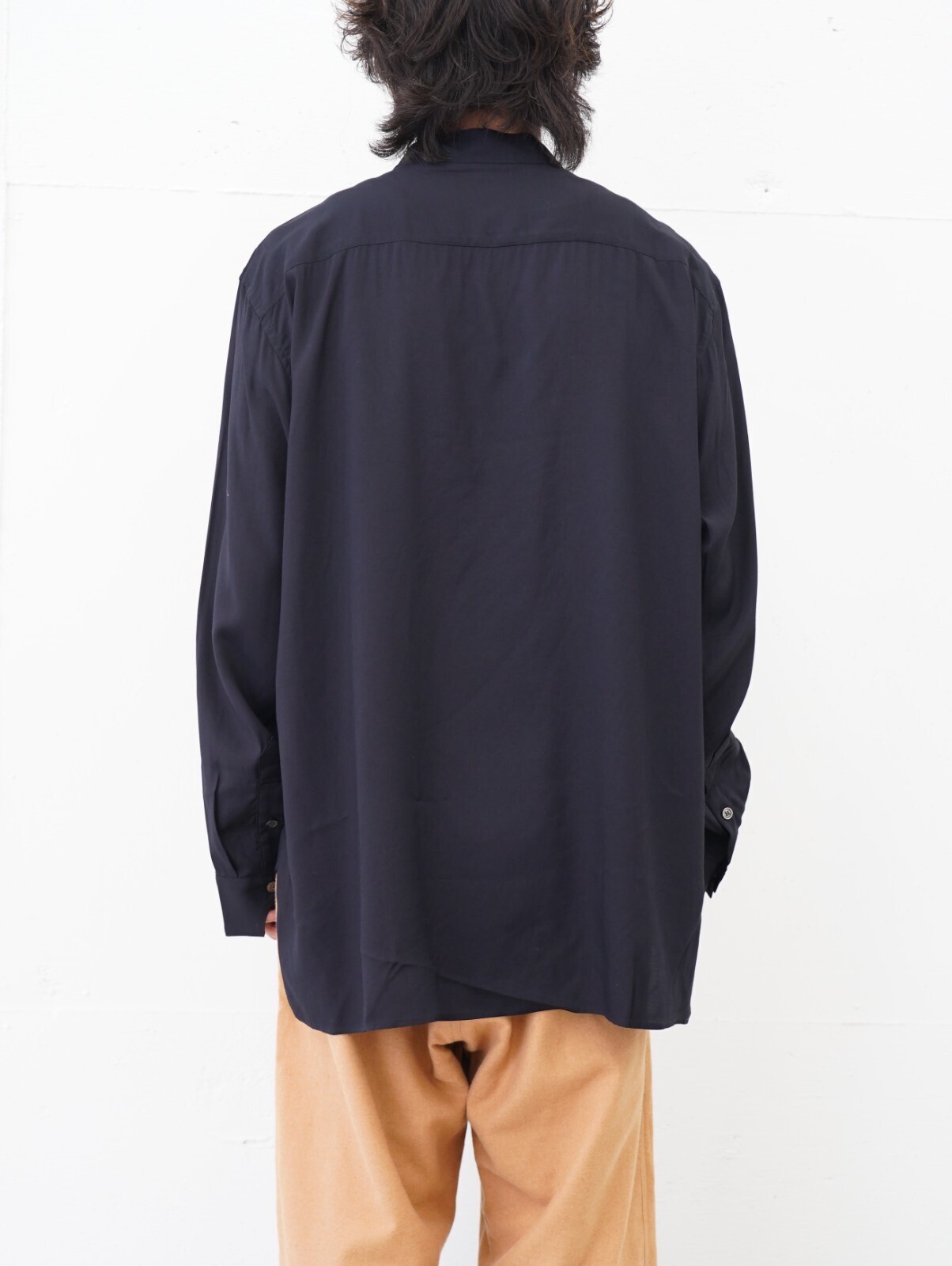 SEVEN BY SEVEN 男士 STAND COLLAR SHIRTS -Silk/Rayon- 图片3