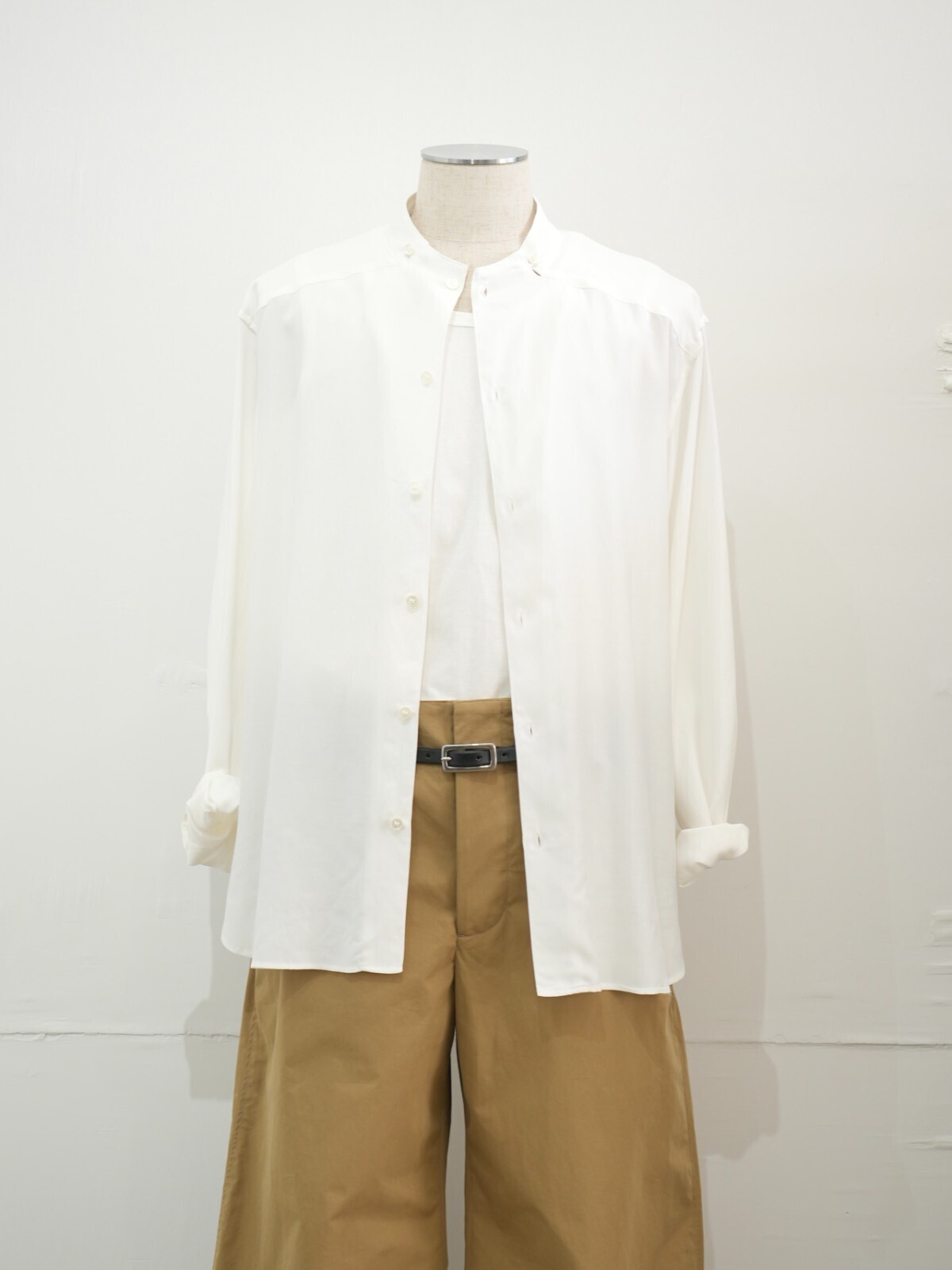 SEVEN BY SEVEN 男士 STAND COLLAR SHIRTS -Silk/Rayon- 图片24