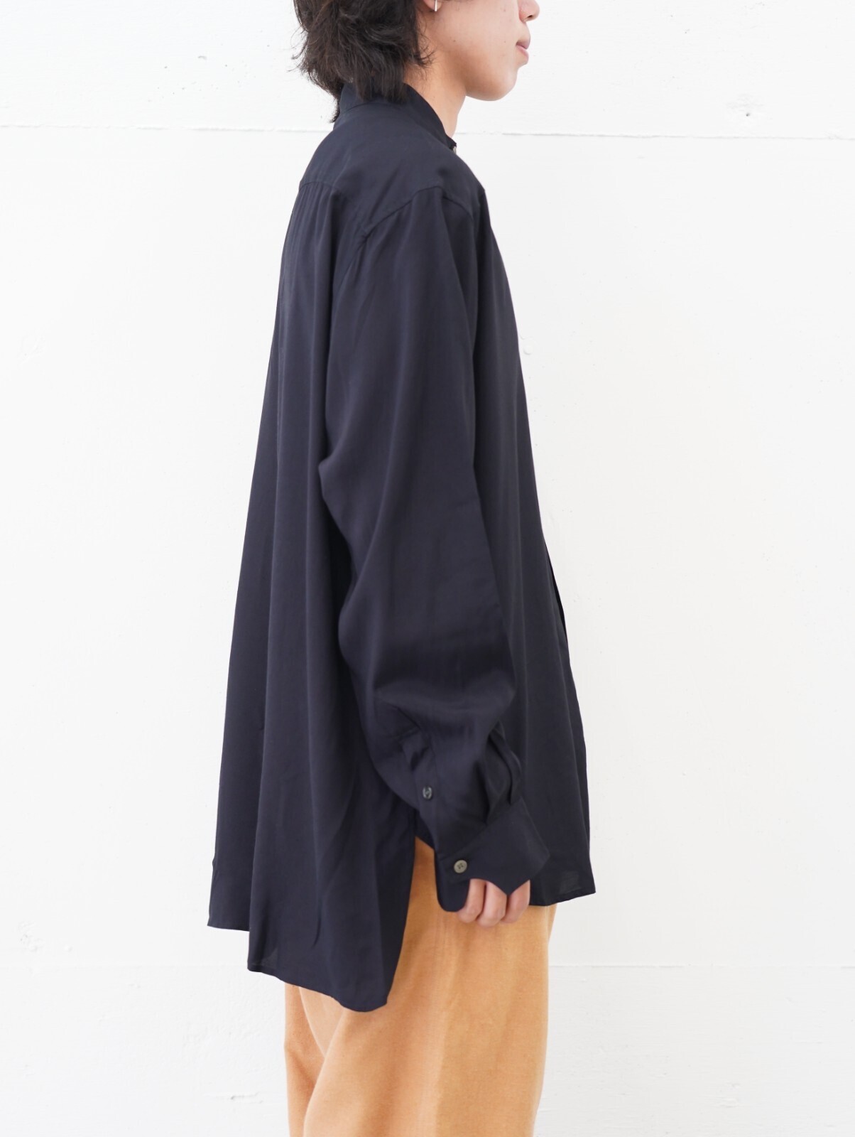 SEVEN BY SEVEN 男士 STAND COLLAR SHIRTS -Silk/Rayon- 图片2