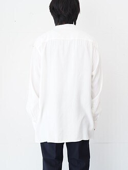 セブンバイセブン メンズ スタンドカラーシャツ (シルク/レーヨン) 画像13
