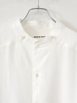 セブン バイ セブン メンズ スタンドカラーシャツ (シルク/レーヨン) 写真13