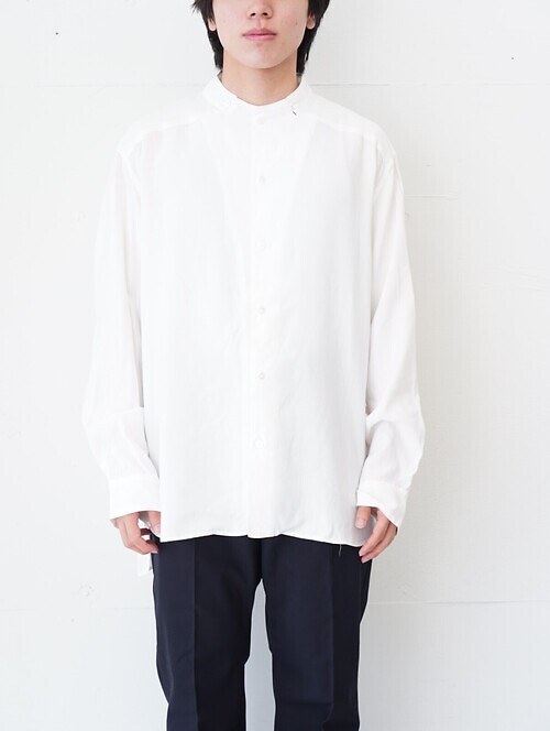 STAND COLLAR SHIRTS -Silk/Rayon-｜SEVEN BY SEVEN MENS