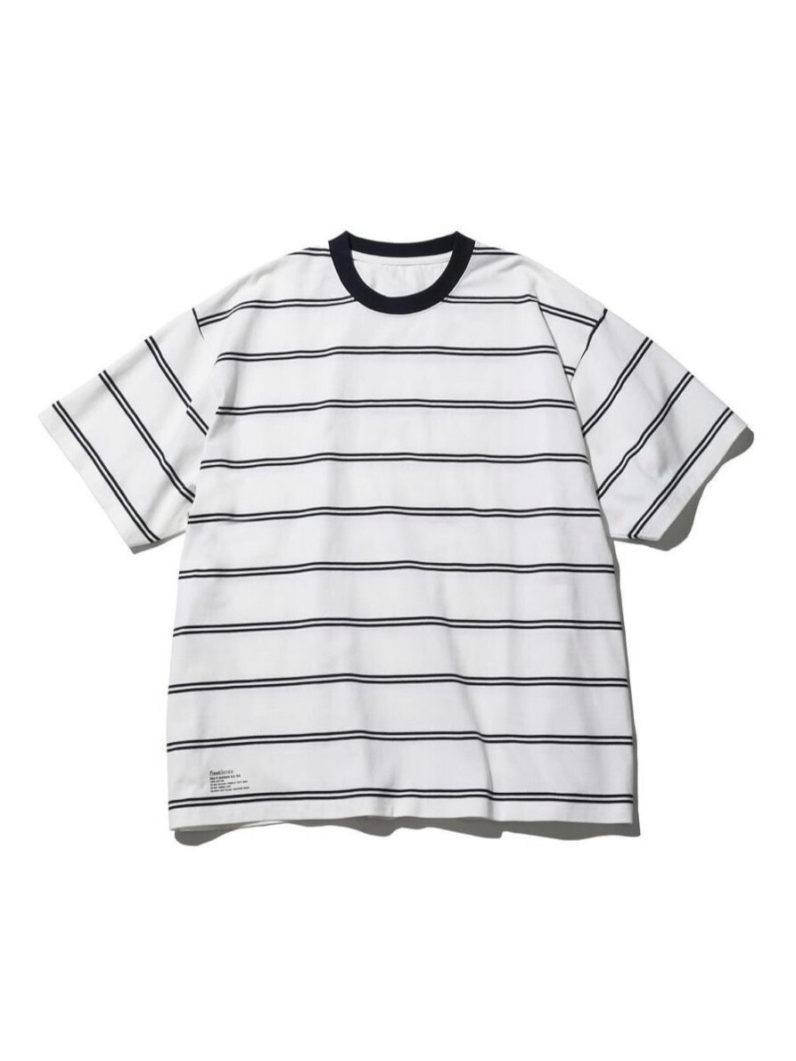 フレッシュサービス メンズ マルチボーダー半袖Tシャツ 画像1