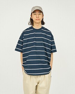 フレッシュサービス メンズ マルチボーダー半袖Tシャツ 画像17