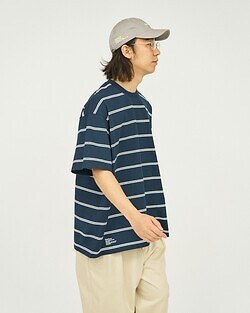 フレッシュサービス メンズ マルチボーダー半袖Tシャツ 画像18