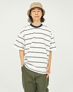 フレッシュサービス メンズ マルチボーダー半袖Tシャツ 画像6