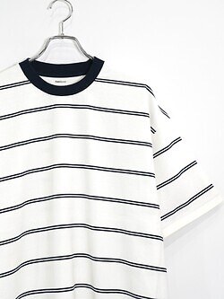 フレッシュサービス メンズ マルチボーダー半袖Tシャツ 画像3