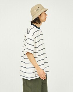 フレッシュサービス メンズ マルチボーダー半袖Tシャツ 写真17