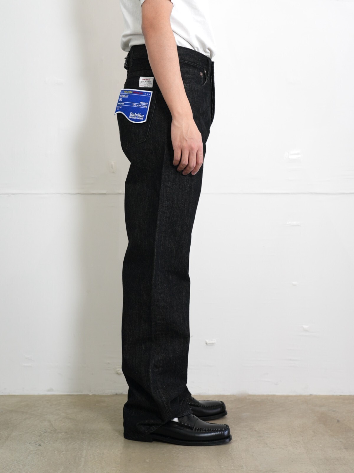 DAIRIKU ブラック ストレートデニムパンツ 27inch 40%OFF】DAIRIKU/