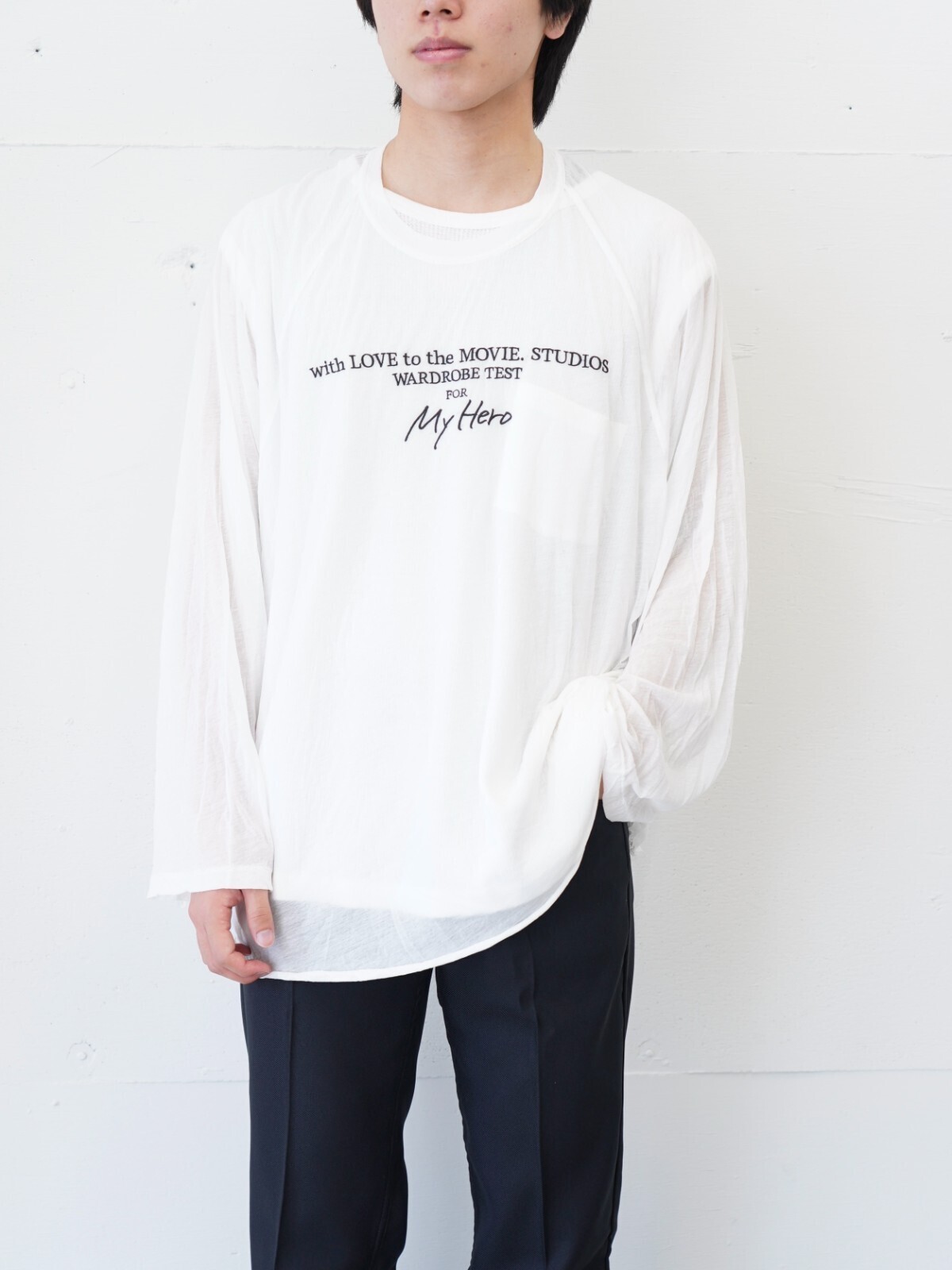 24ss DAIRIKU “SEE-THROUGH” NOSLEEVE TEE 新品 dairiku 2024ss see-through big nosleeve | re
