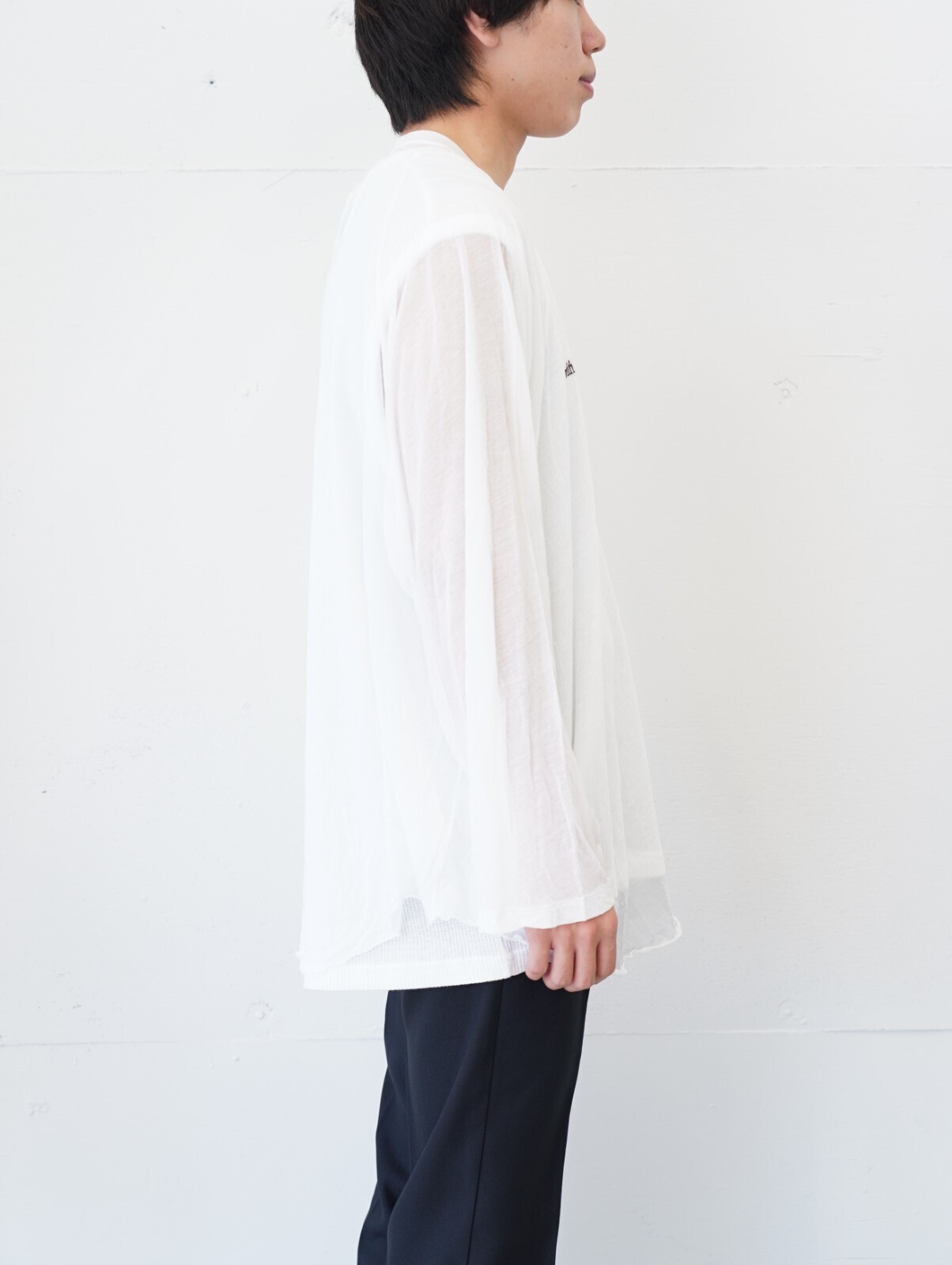 DAIRIKU 남성 "See-through" Big Raglan Tee 이미지2