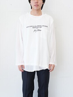 ダイリク メンズ "シースルー" ビッグラグランT 画像1