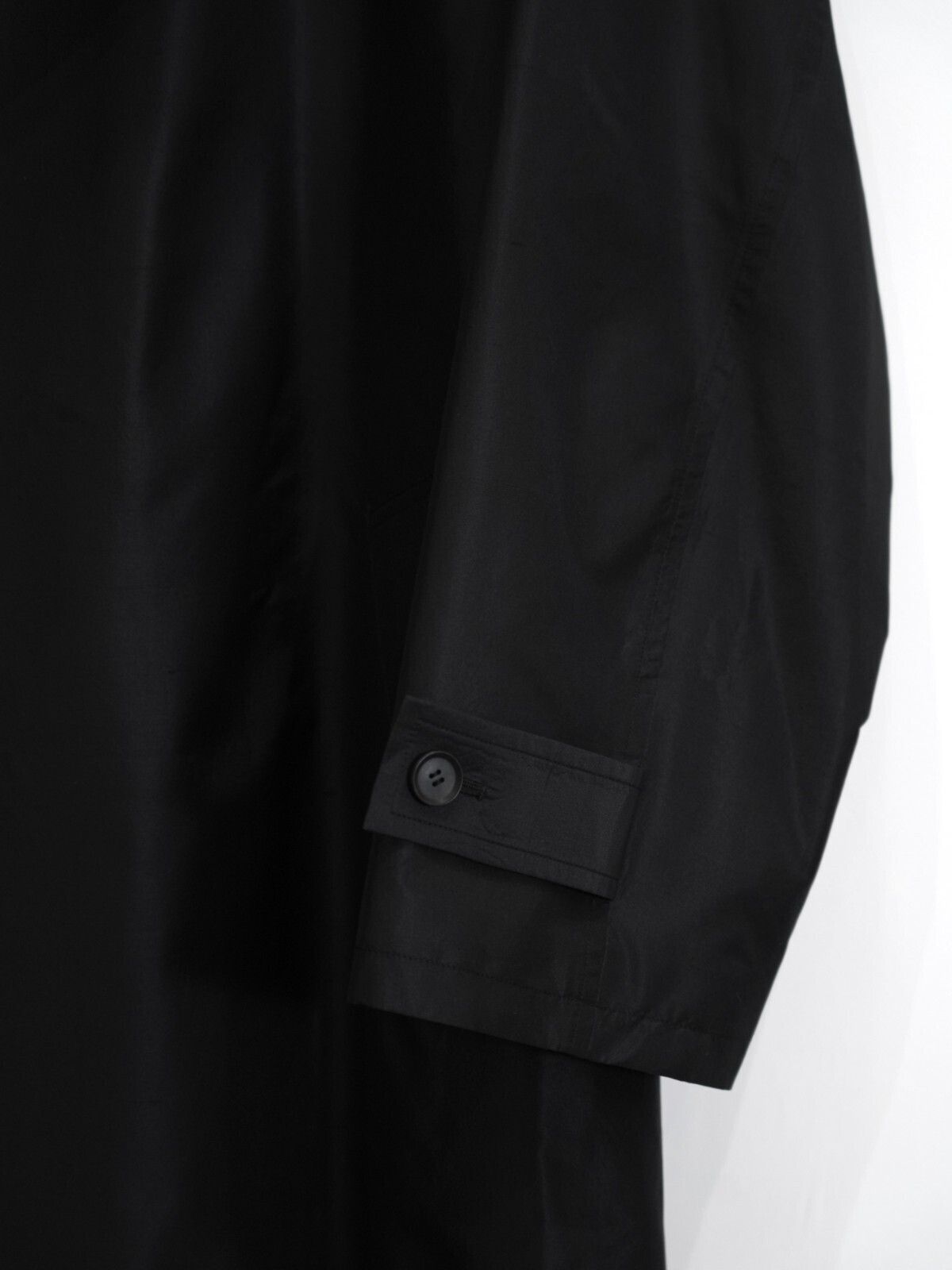 Blanc YM 男士 Silk Shantung Wrap Trench Coat 图片4