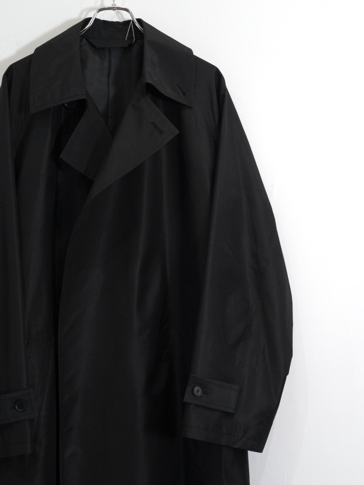 Blanc YM 男士 Silk Shantung Wrap Trench Coat 图片2