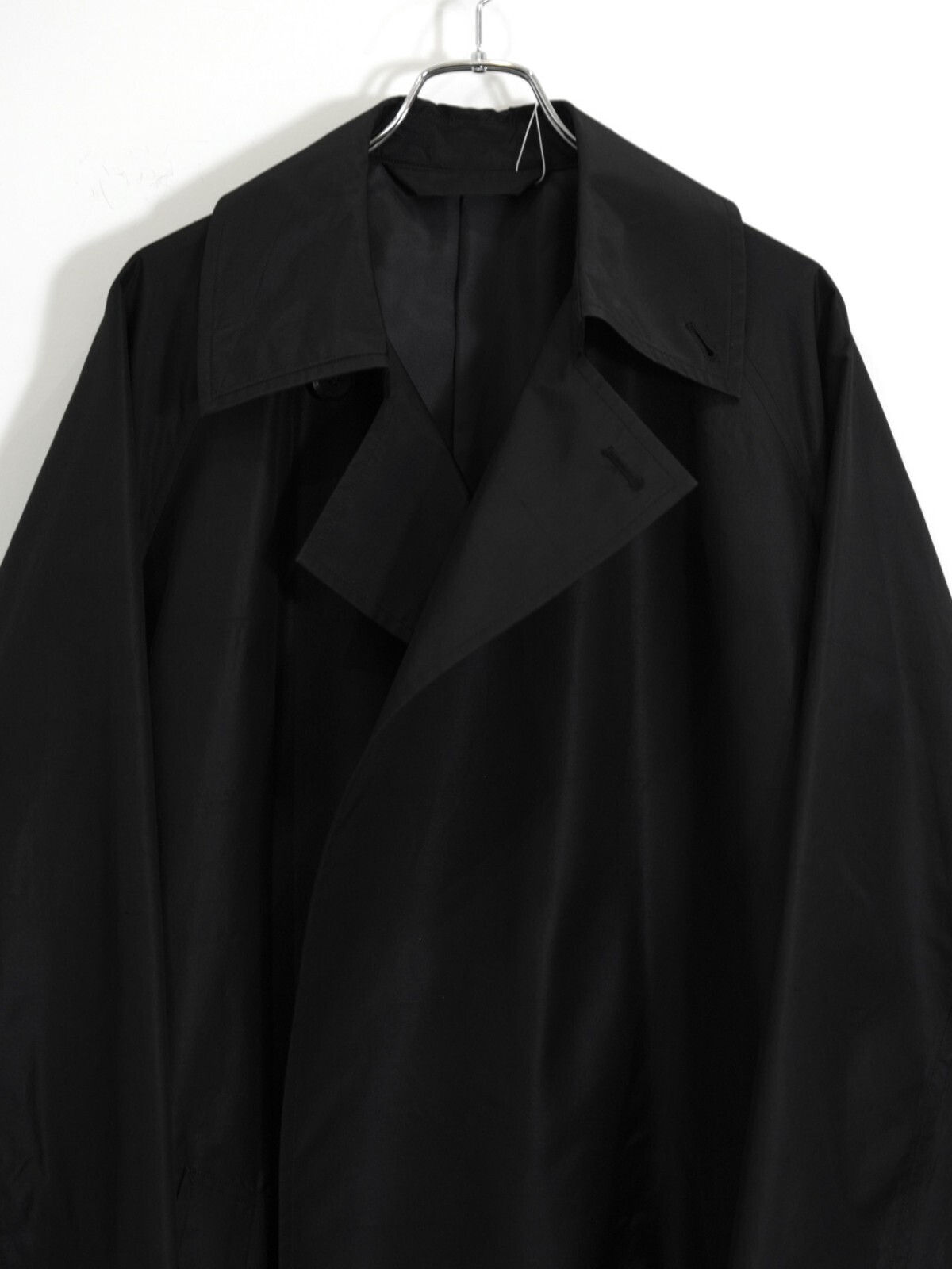 Blanc YM 男士 Silk Shantung Wrap Trench Coat 图片5