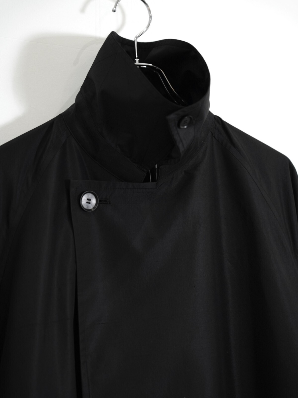 Blanc YM 男士 Silk Shantung Wrap Trench Coat 图片8