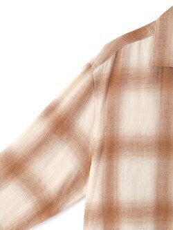 セブン バイ セブン レディース & メンズ トリプルガーゼチェックシャツ -無染色オーガニックコットン- 写真5