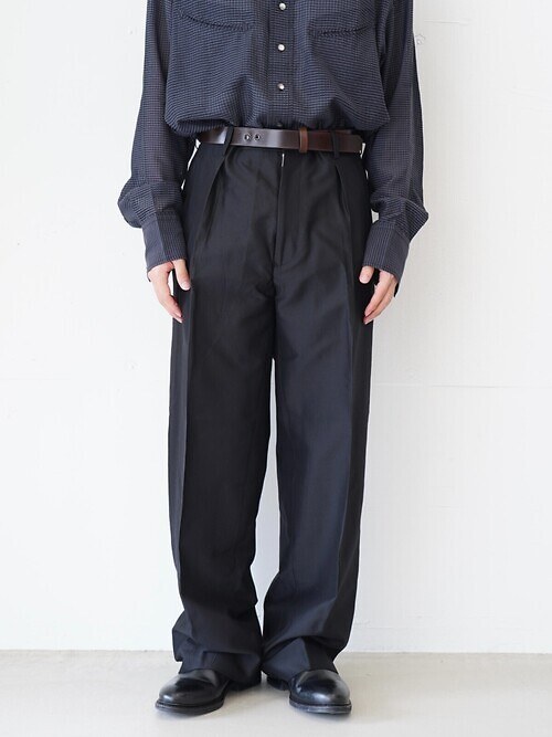 IN-TUCK TROUSERS - Silk / Wool -｜SEVEN BY SEVEN MENS