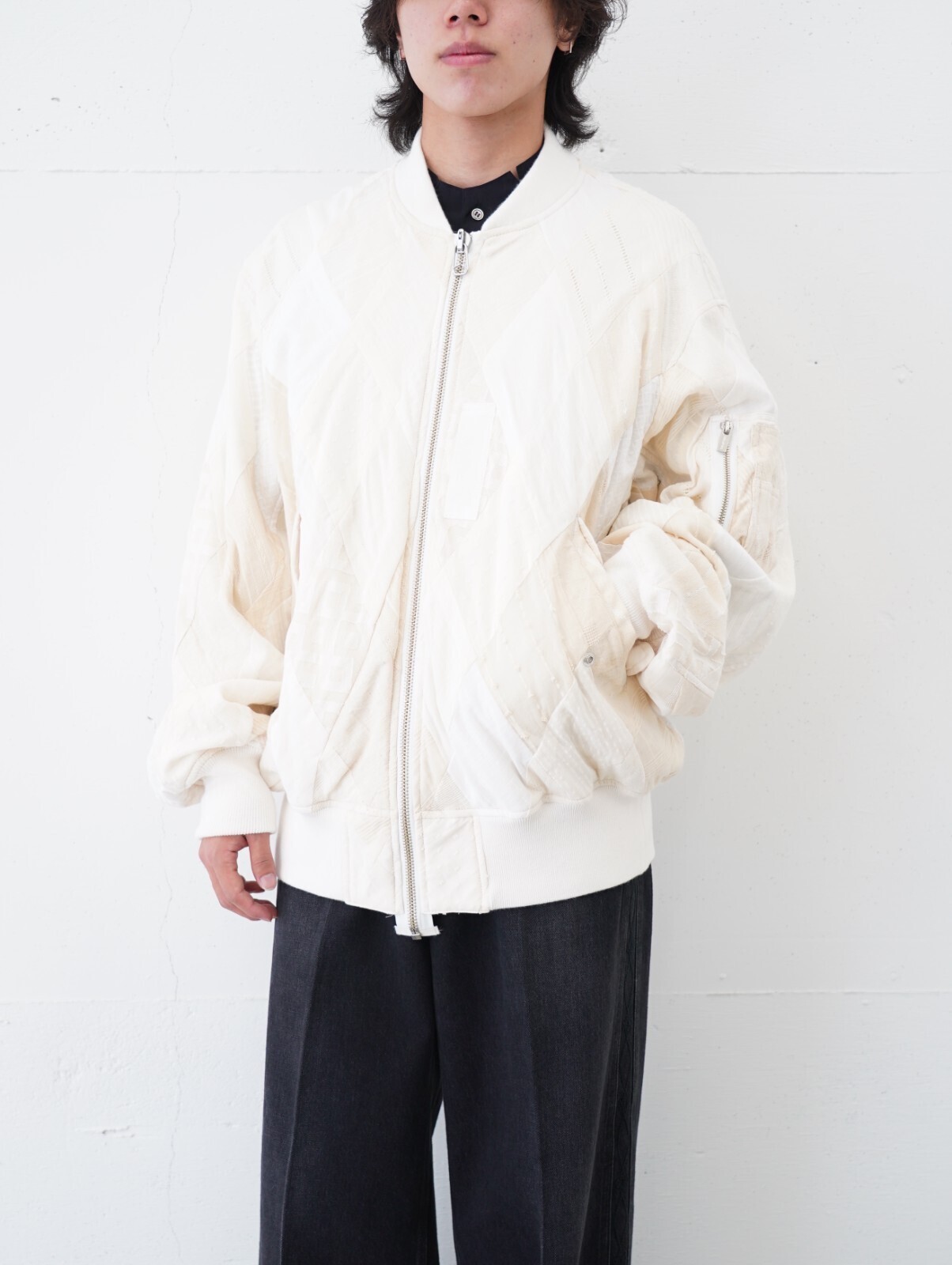 SEVEN BY SEVEN 男士 PATCHWORK MA-1 BLOUSON -Leftover indian khadi- 图片4