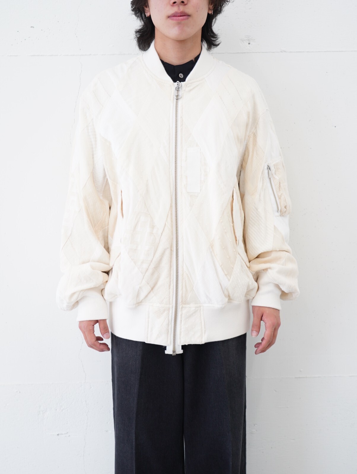 SEVEN BY SEVEN 男士 PATCHWORK MA-1 BLOUSON -Leftover indian khadi- 图片1