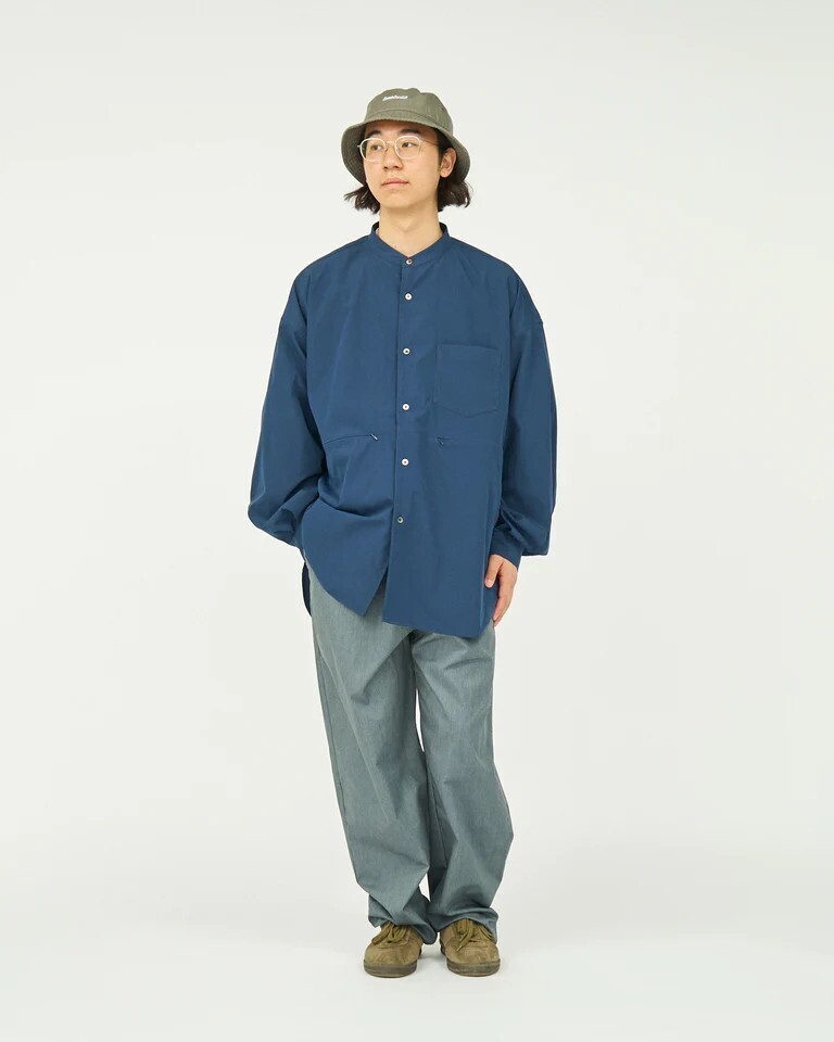 FreshService 남성 STRETCH MATTE TAFFETA BAND COLLAR SHIRT 이미지24