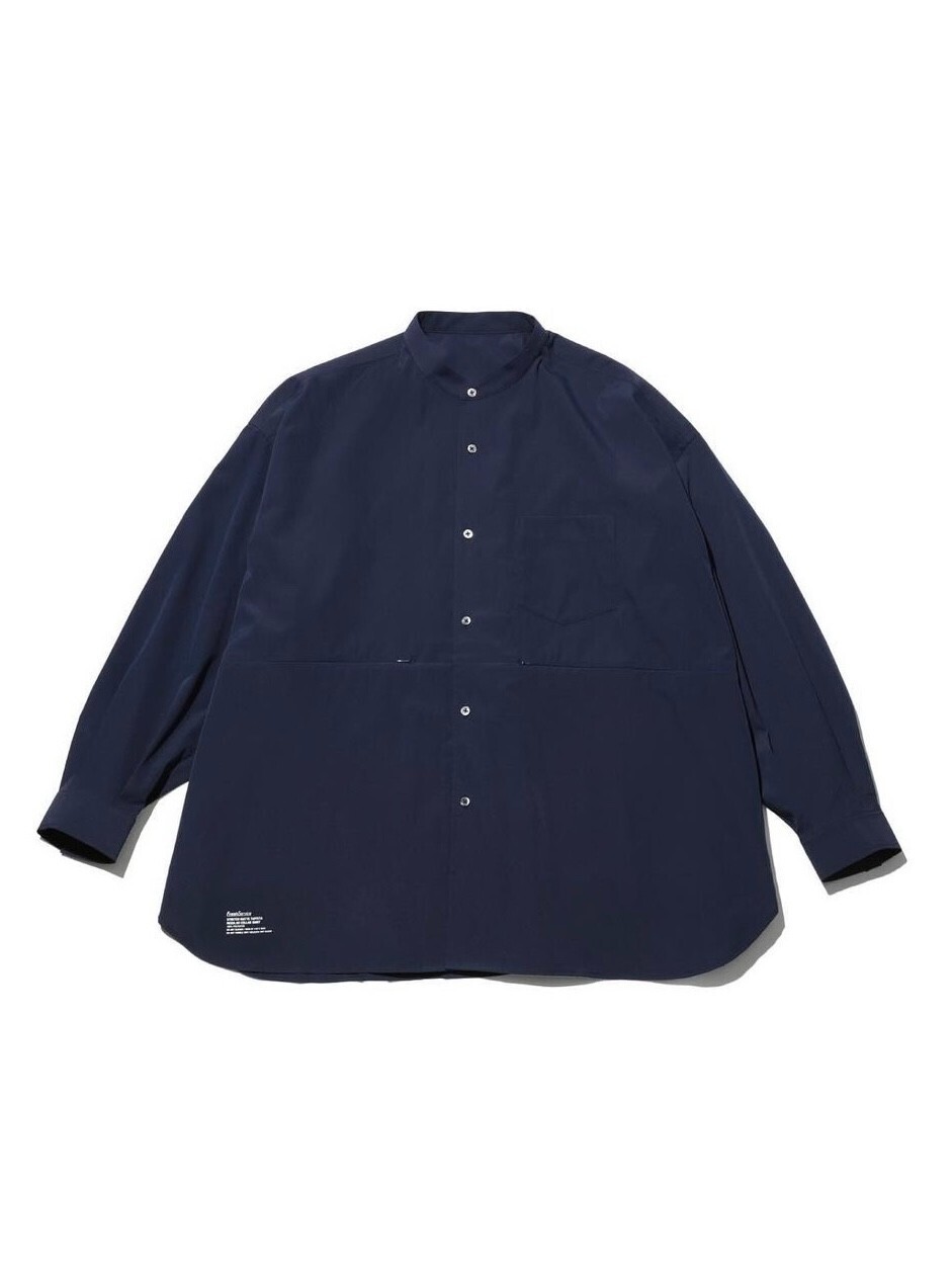 FreshService MENS STRETCH MATTE TAFFETA BAND COLLAR SHIRT IMAGE16