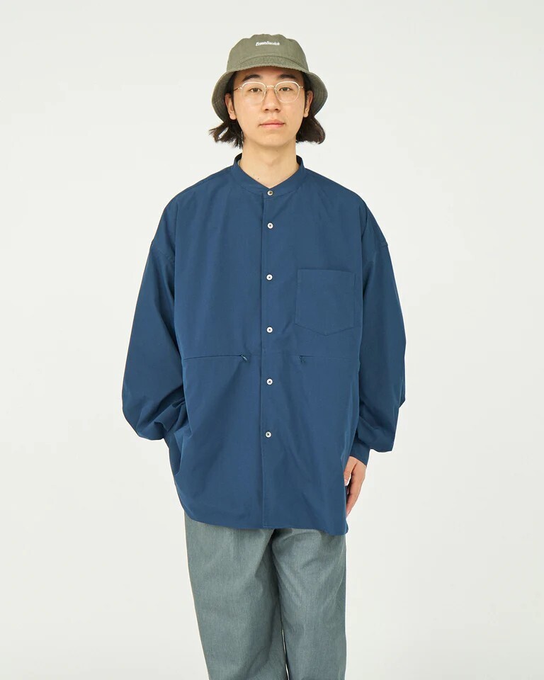 FreshService 남성 STRETCH MATTE TAFFETA BAND COLLAR SHIRT 이미지22