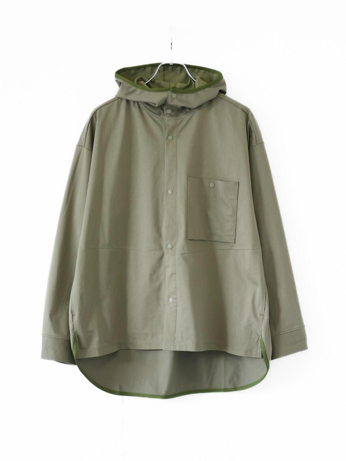 CURLY&Co. WOMENS & MENS WARP KNIT HOODED SHIRT JACKET IMAGE14