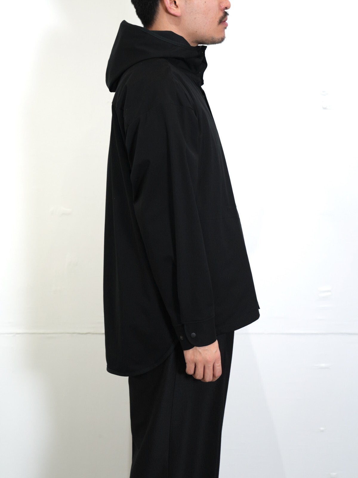 【新品】手洗可 GALERIE VIE フーデッドシャツジャケット ¥29700 リネンポプリン シャツジャケット（テーラードジャケット