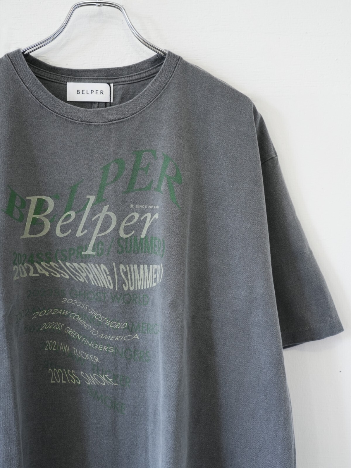 BELPER 여성 & 남성 WASHED TYPOGRAPHY T 이미지15