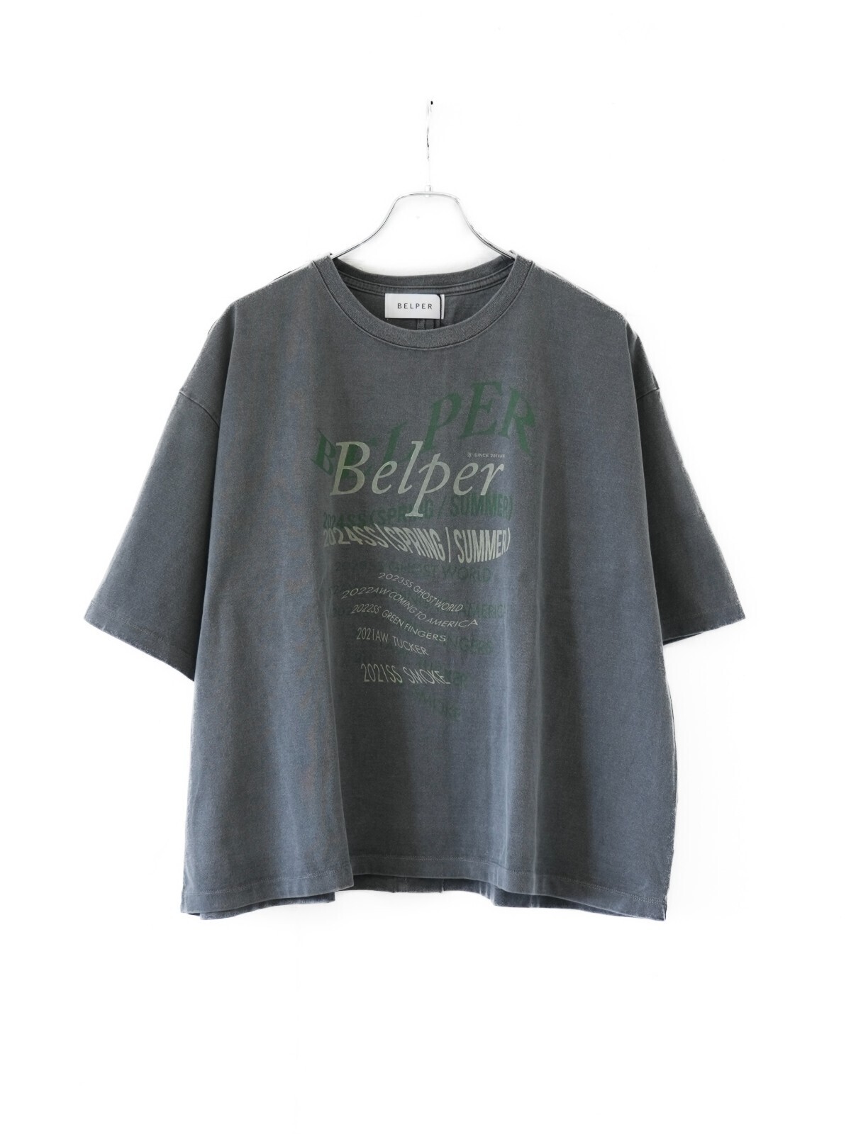 BELPER 여성 & 남성 WASHED TYPOGRAPHY T 이미지14