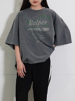 ベルパー レディース & メンズ ウォッシュド タオポグラフィTシャツ 写真8