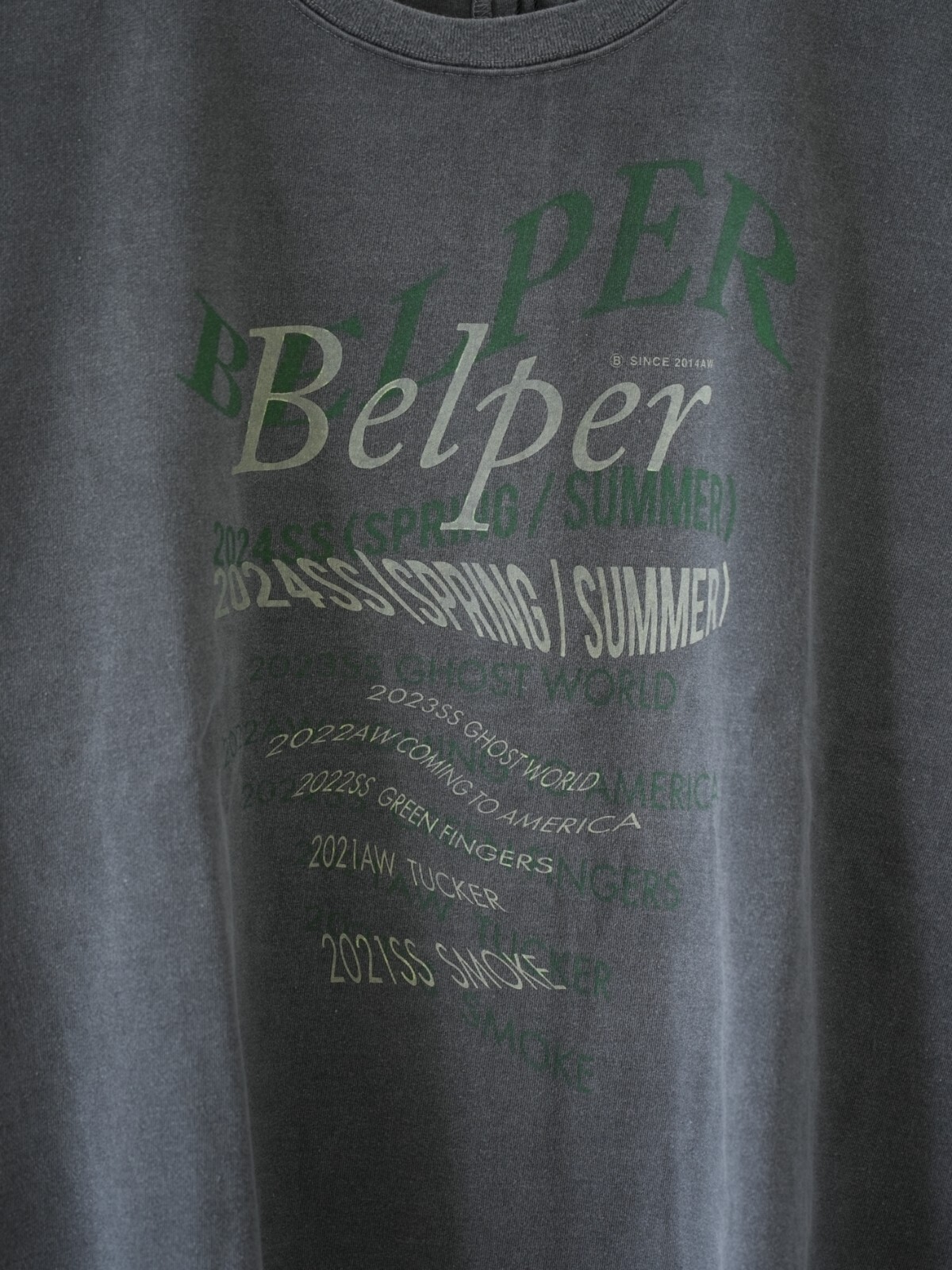 BELPER 여성 & 남성 WASHED TYPOGRAPHY T 이미지17