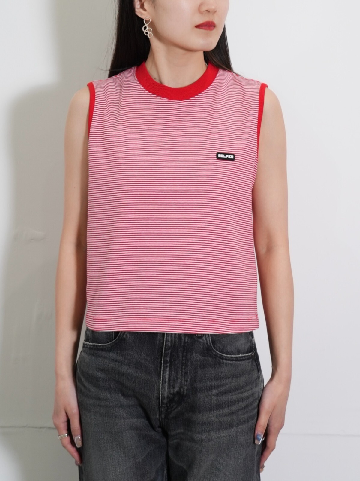 BELPER 女士 SLEEVELESS STRIPES TOP 圖片8