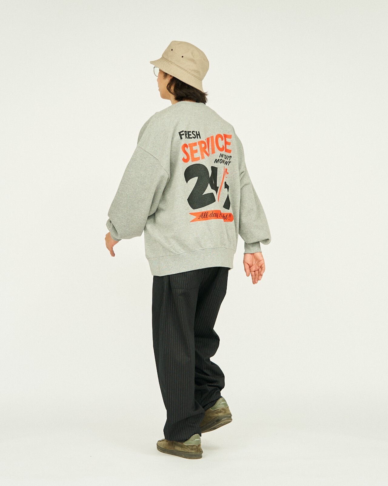 FreshService 남성 CORPORATE PRINTED CREW NECK SWEAT All Day All Night 이미지23