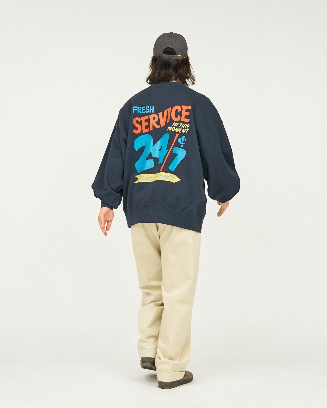 FreshService 남성 CORPORATE PRINTED CREW NECK SWEAT All Day All Night 이미지12