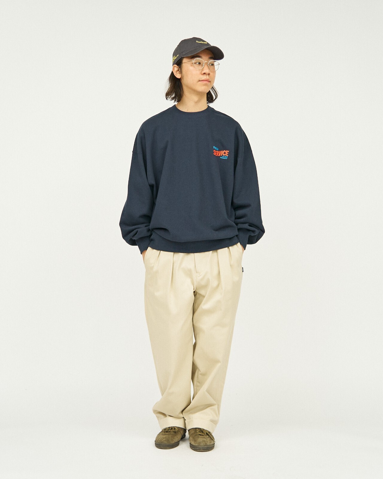 FreshService 남성 CORPORATE PRINTED CREW NECK SWEAT All Day All Night 이미지10