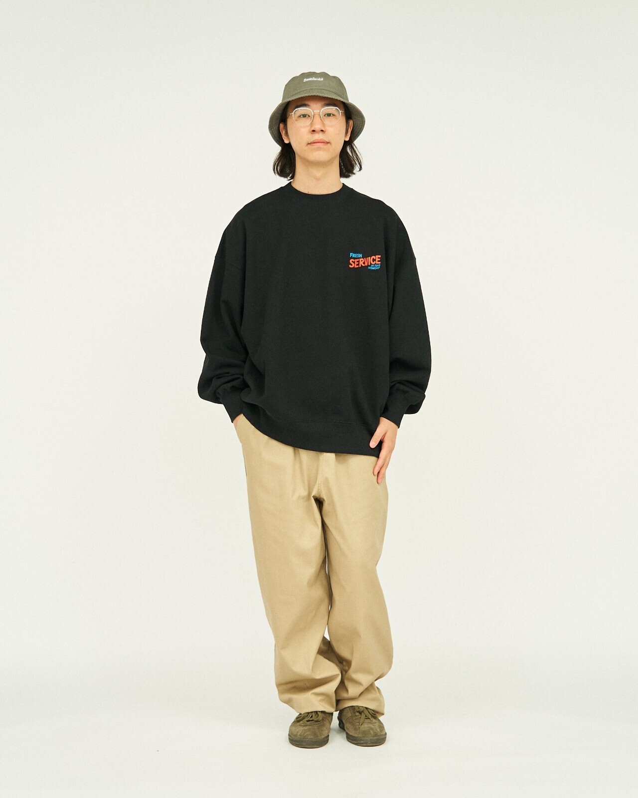 フレッシュサービス　スウェット Fresh Service (フレッシュサービス) HEAVY OZ MOCK NECK SWEAT
