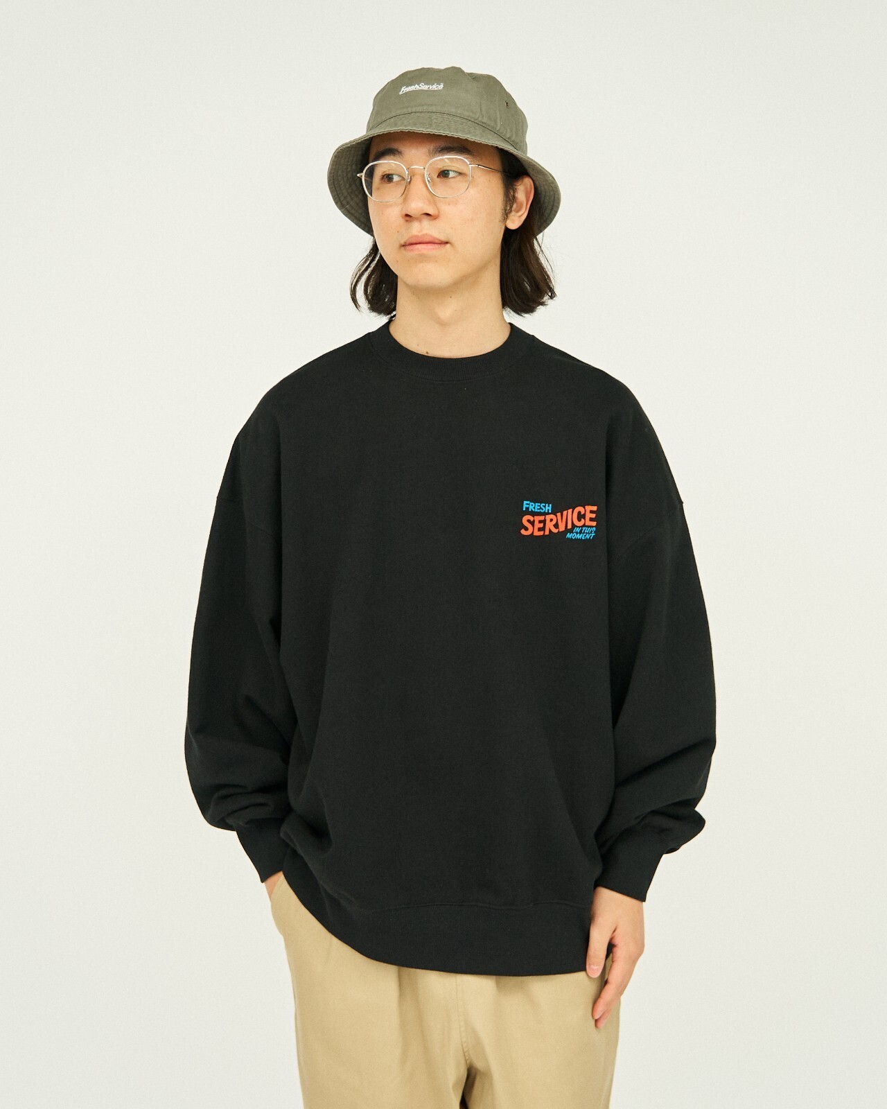FreshService MENS CORPORATE PRINTED CREW NECK SWEAT All Day All Night IMAGE1