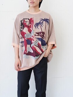 ダイリク メンズ "Swimming Girl" プルオーバーニット 画像4